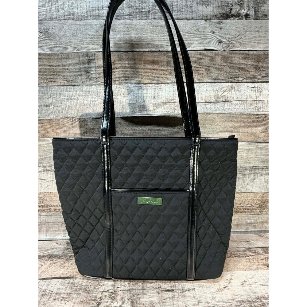 Vera Bradley Black Quilted Tote Bag‎